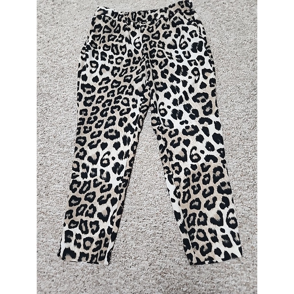 Banana Republic Pull On Hayden Leopard Animal Print Ankle‎ Small 30x26